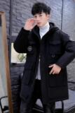 Y06羽绒服男中长款连帽工装长款外套白鸭绒主推有差价.P180，男装羽绒服，星座1410（原1902A）