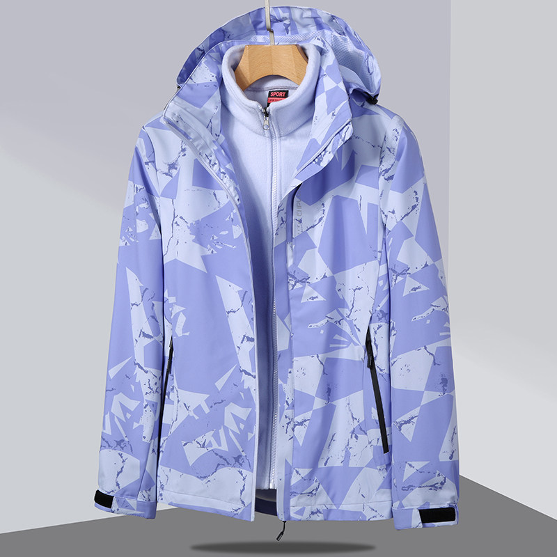 秋冬男女款夹克户外三合一冲锋衣可拆卸两件套登山服 CF6200P100图片