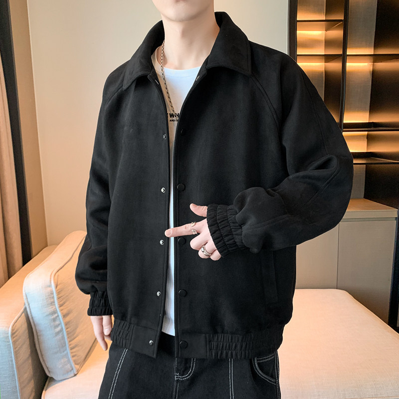 M-8XL麂皮绒外套男士美式潮上衣服痞复古休闲翻领夹克男装J06P55,男装夹克,星座1410（原1902A）