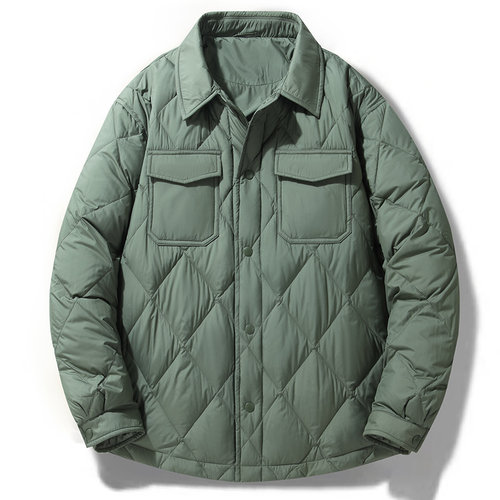 2024羽绒服男女同款宽短款翻领情侣上衣外套90%白鸭绒 YR2310P160