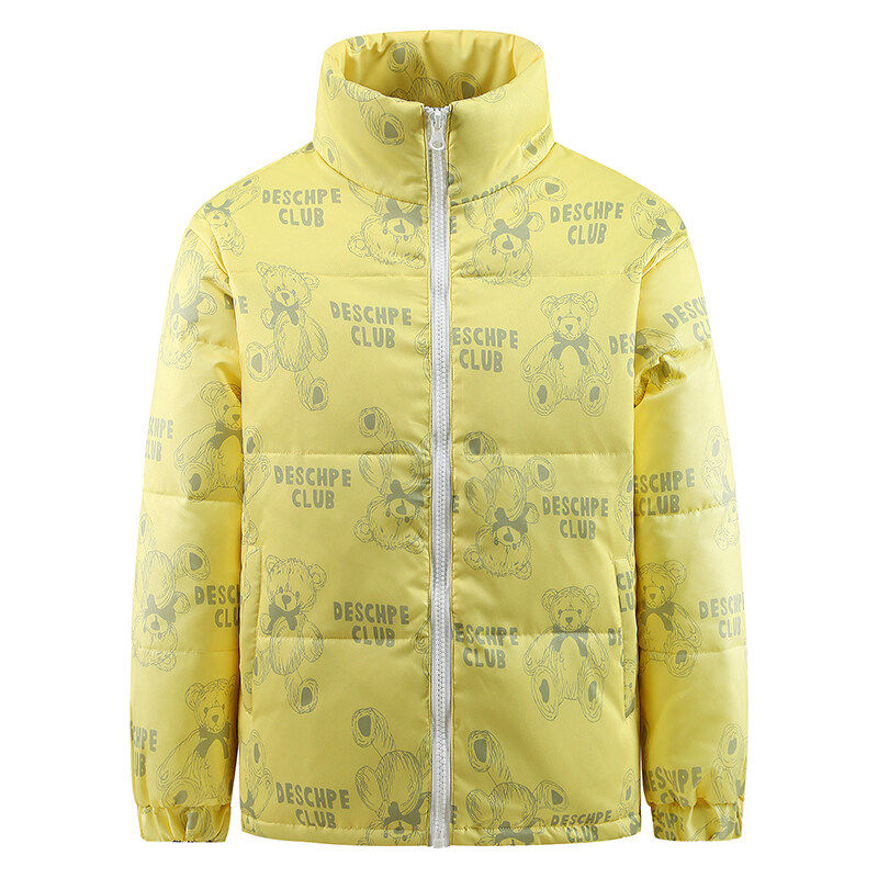 冬季潮牌满印花小熊短款情侣羽绒服男女保暖上衣YR9839P90,男装羽绒服,星座1410（原1902A）