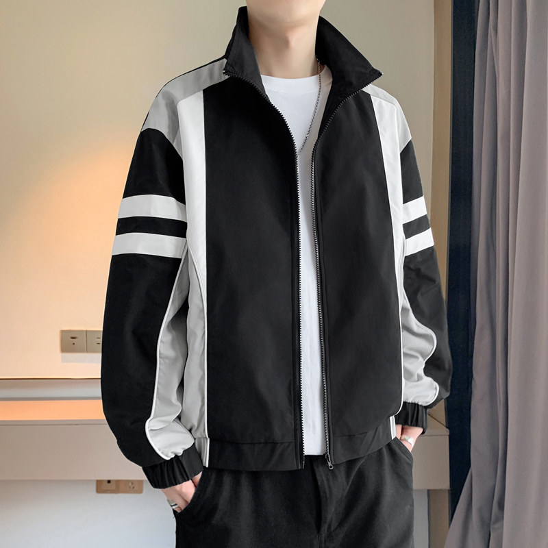 男士防水夹克春秋季宽松情侣立领工装防泼水男夹克JK1573P70,男装夹克,星座1410（原1902A）