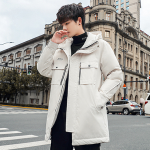 秋冬季男士派克羽绒服男中长款加厚冬装英伦风羽绒外套 YR7057P80，男装羽绒服，星座1410（原1902A）