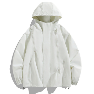 春秋户外运动冲锋衣薄男女情侣防水防风登山服工装夹克 JK8008P40图片