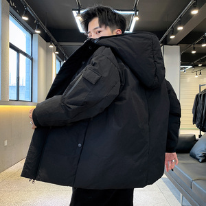 男士羽绒服短款连帽宽松潮牌韩版时尚帅气冬季上衣外套YR883
