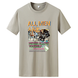 夏季男士短袖t恤潮流潮牌宽松纯棉衣服2021新款DT4532-ALLMEN-P15，男装T恤，星座1410（原1902A）