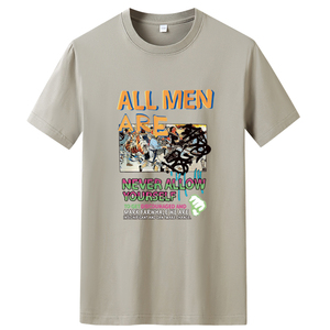 夏季男士短袖t恤潮流潮牌宽松纯棉衣服2021新款DT4532-ALLMEN-P15图片