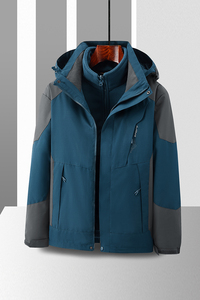 春秋户外男女情侣拼色冲锋衣防水防风夹克登山服夹克 CF1818S P85图片