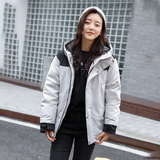 2024年新款情侣装短款羽绒服男女拼色连帽外套潮冬YR9803P140，男装羽绒服，星座1902A（原星座1216）