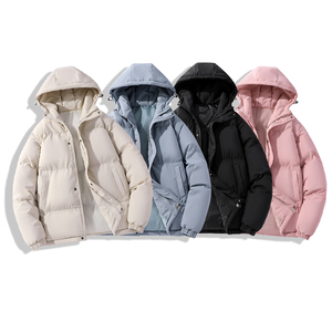 情侣款重磅棉服冬季连帽棉衣舒适内里口袋加厚保暖外套MY883P80图片