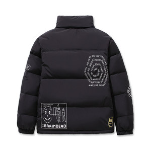 2021新款男士羽绒服短款情侣装脑死亡白鸭绒防寒服外套YR9802图片