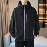 春秋新款男女中性机能口袋连帽防水冲锋潮流休闲夹克JK2512P78，男装夹克，星座1410（原1902A）