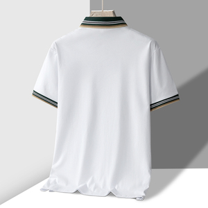 夏季新款短袖POLO衫男 纯棉POLO 百搭冰瓷棉冰感翻领T恤 PL216P30图片
