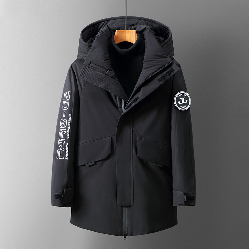 冬季羽绒服男士中长款外套2021新韩版女装情侣宽松工装YR9856P160,男装羽绒服,星座1410（原1902A）