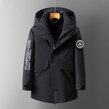 冬季羽绒服男士中长款外套2021新韩版女装情侣宽松工装YR9856P160，男装羽绒服，星座1410（原1902A）