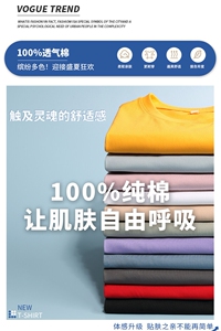 夏季男士短袖t恤纯棉2024新款大码体恤男装短袖T恤DT4001-纯色P12图片