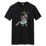 夏季男士短袖t恤潮流潮宽松纯棉衣服2021新款DT4175-关公-P15，男装T恤，星座1410（原1902A）