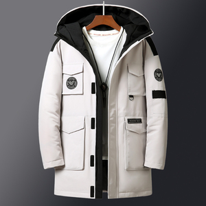 男士冬季加厚中长款羽绒服 多口袋冬装保暖鸭绒潮外套 YR989P140,男装羽绒服,星座1902A（原星座1216）