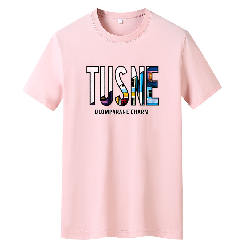 夏季男士短袖t恤潮青春宽松纯棉衣服新款男装DT4824-TUSN字母-P15,男装T恤,星座1410（原1902A）