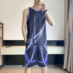 运动篮球服新款运动套装篮球服男定制潮衣服篮球衣 TZ062P32图片