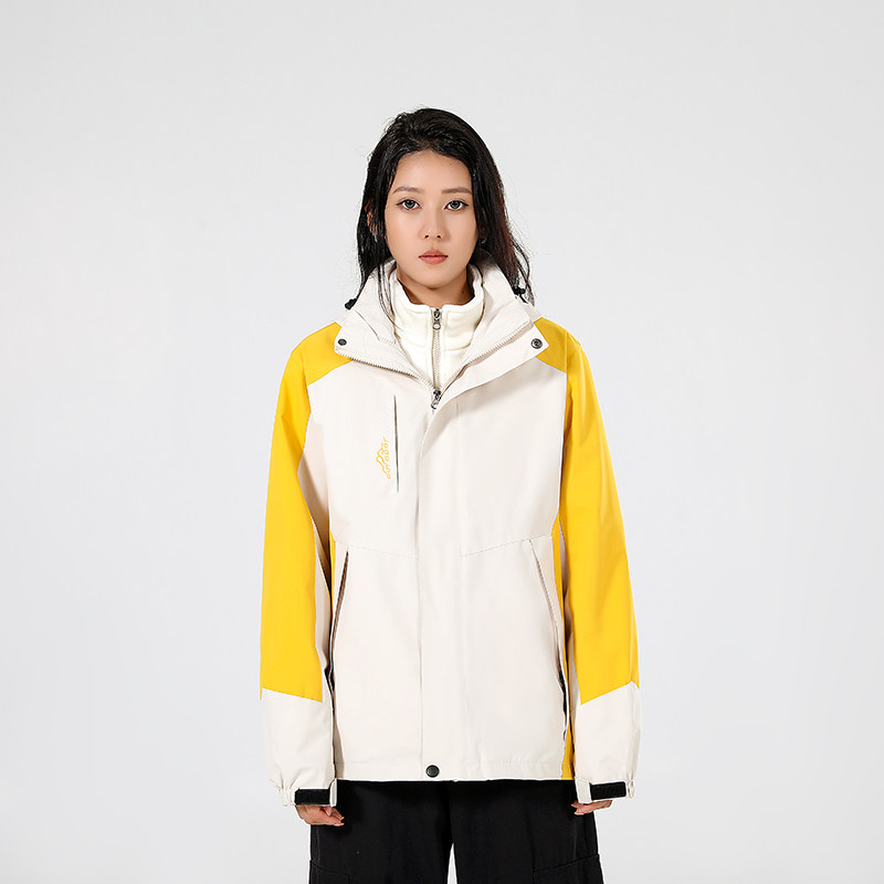 秋冬男女款夹克户外三合一冲锋衣可拆卸两件套登山服CF8898S P95图片