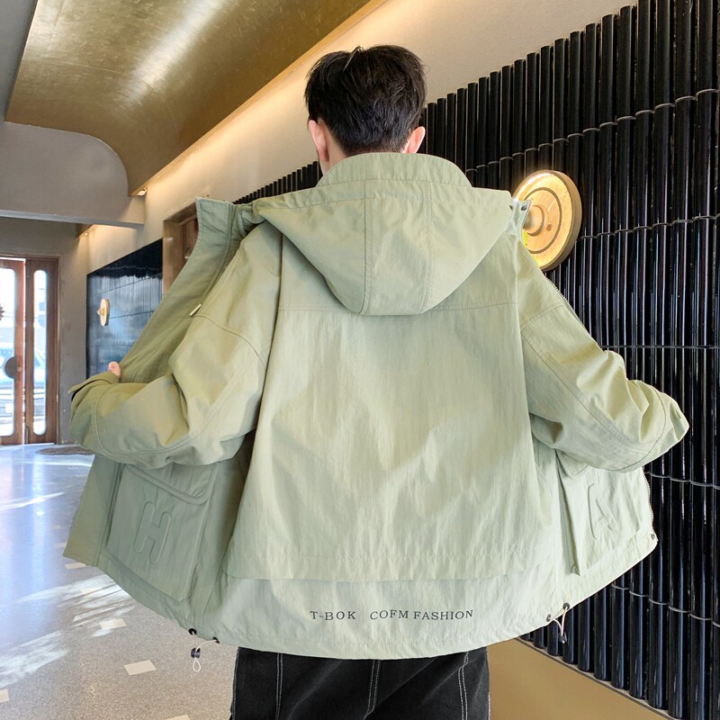 新款潮流男士连帽夹克春秋季外套上衣情侣女户外休闲夹克JK271P50,男装夹克,星座1410（原1902A）