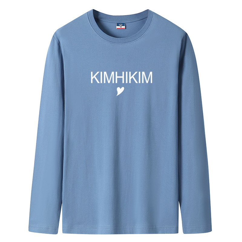 新款韩版男大码纯棉圆领长袖T恤男装码号标CT6992-KIMH-P18,男装T恤,星座1410（原1902A）