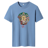 夏季男士短袖t恤潮流潮牌韩版纯棉衣服2021新DT4691-招财猫-P15，男装T恤，星座1410（原1902A）