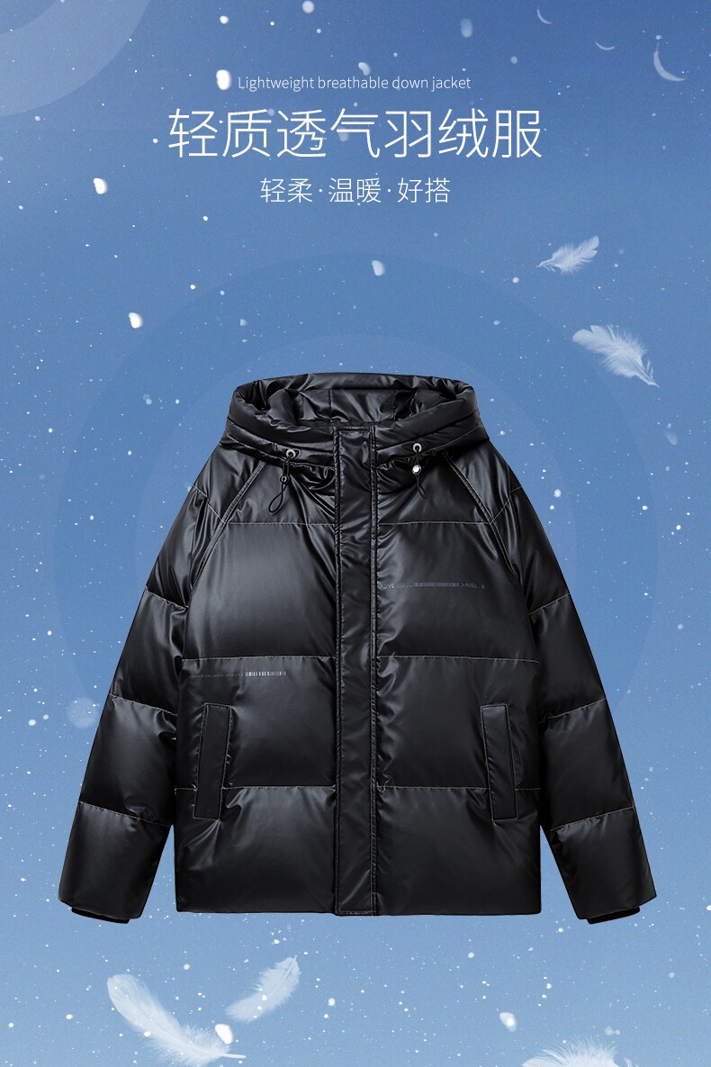 2026新短款羽绒服男士情侣潮流时尚宽松连帽上衣外套YR618P180,男装羽绒服,星座1410（原1902A）