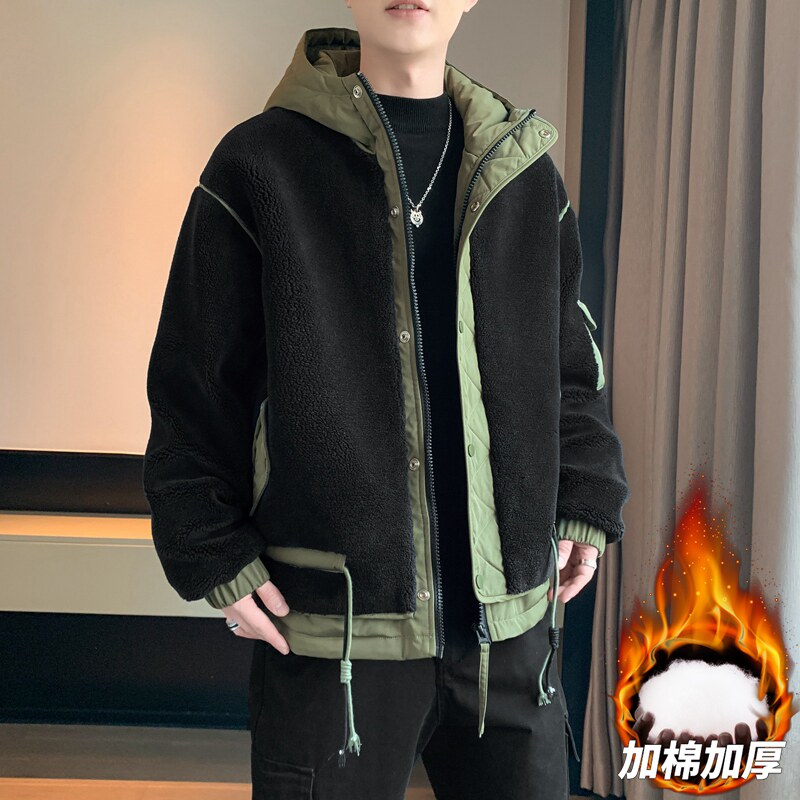 羊羔毛棉服男女冬季防风加绒加厚棉衣情侣加厚棉袄外套 M21-P110图片