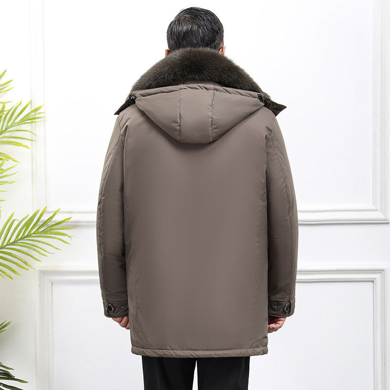 2021年羽绒服男中老年派克服大码可拆卸爸爸冬装中长款YR877,男装羽绒服,星座1410（原1902A）