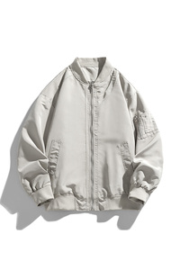 棒球服美式复古飞行员夹克外套男女同款春秋款工装夹克 JK2399P60图片