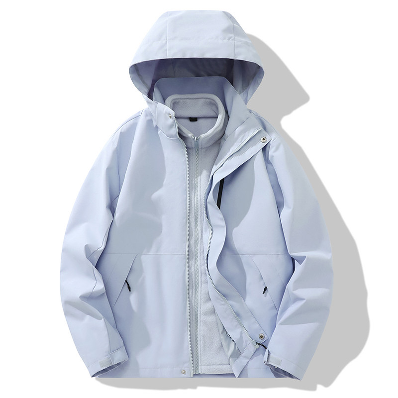秋冬户外情侣冲锋衣男三合一可拆卸两件套加绒厚登山服 CF6899P95图片