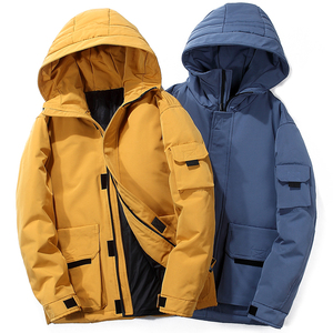 羽绒服50%绒短款冬季新款潮流工装连帽保暖鸭绒外套YR057P70