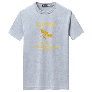 夏季男士短袖t恤潮CVC60%棉宽松衣服新款男装DT3064-BEES蜜蜂-P15图片