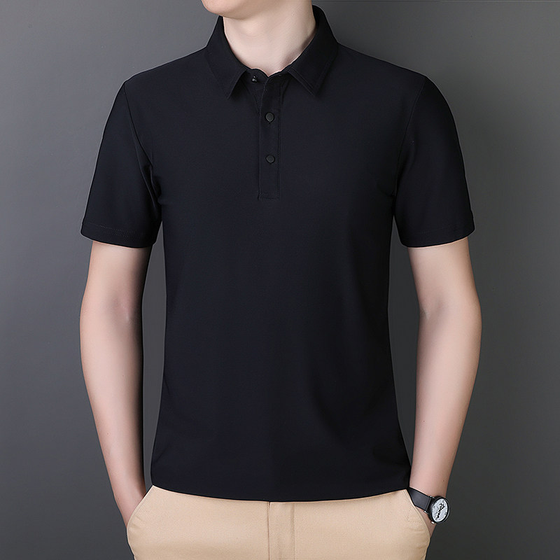 夏季男士冰丝POLO衫商务上衣时尚纯色轻薄短袖休闲PL8888P30,男装Polo衫,星座1410（原1902A）