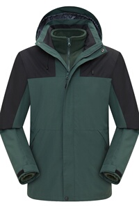 新款男女款摇粒内胆户外保暖登山服三合一防风防水外套CF2022P140图片
