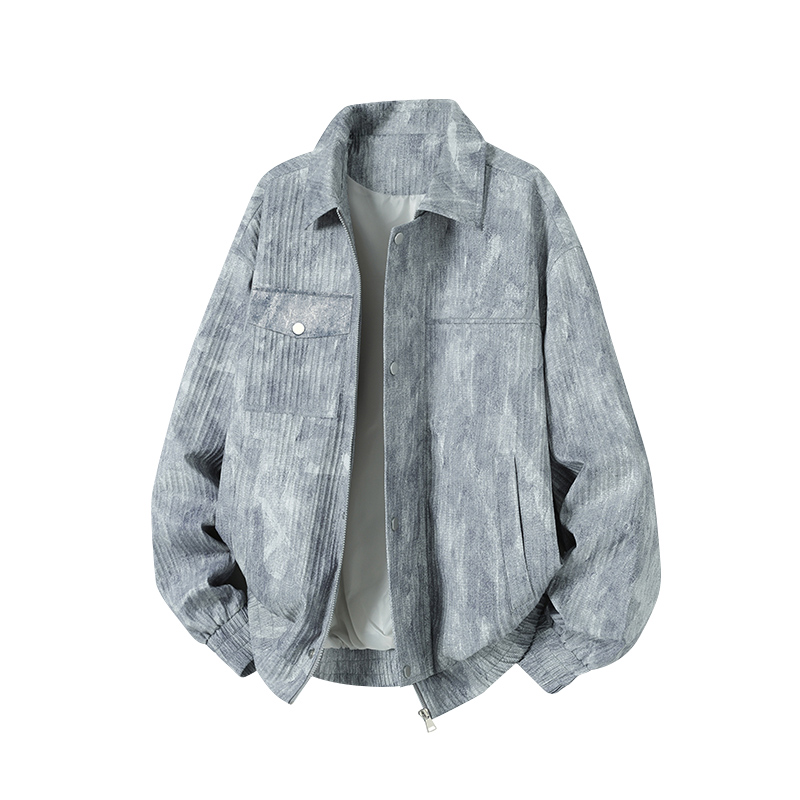 M-8XL大码花纹领夹克男外套美式复古纯色棒球服休闲外套J2511P75，男装夹克，星座1902A（原星座1216）