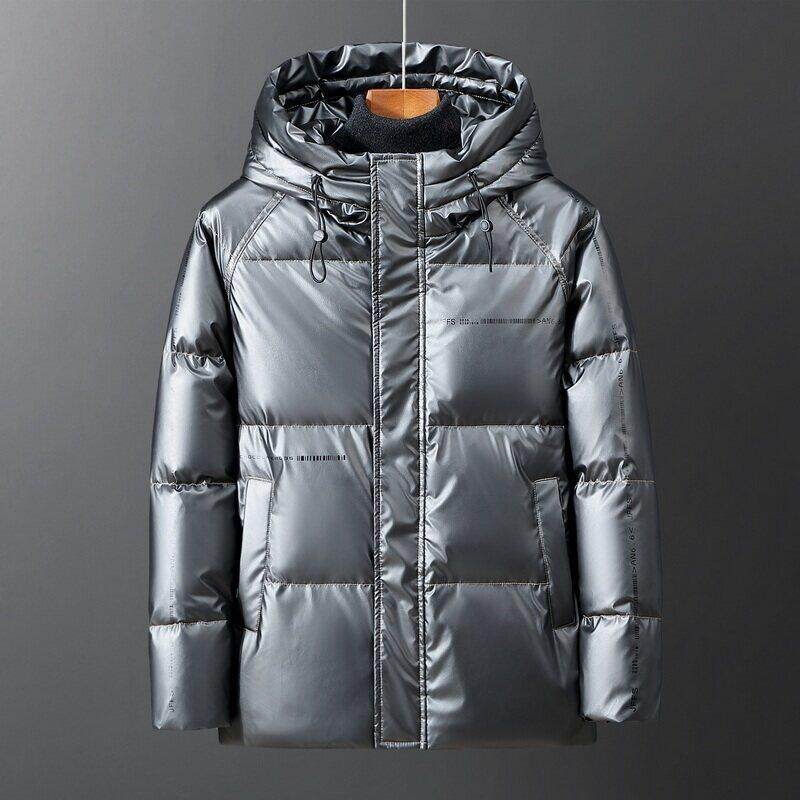 2021新款男士羽绒服短款冬装轻薄款潮牌白鸭绒亮面外套YR8805,男装羽绒服,星座1410（原1902A）