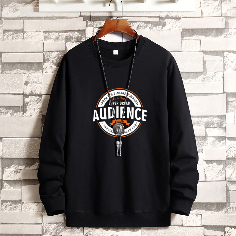 Men's round neck Korean hip hop sports coat ins Hong Kong style casual top fashion