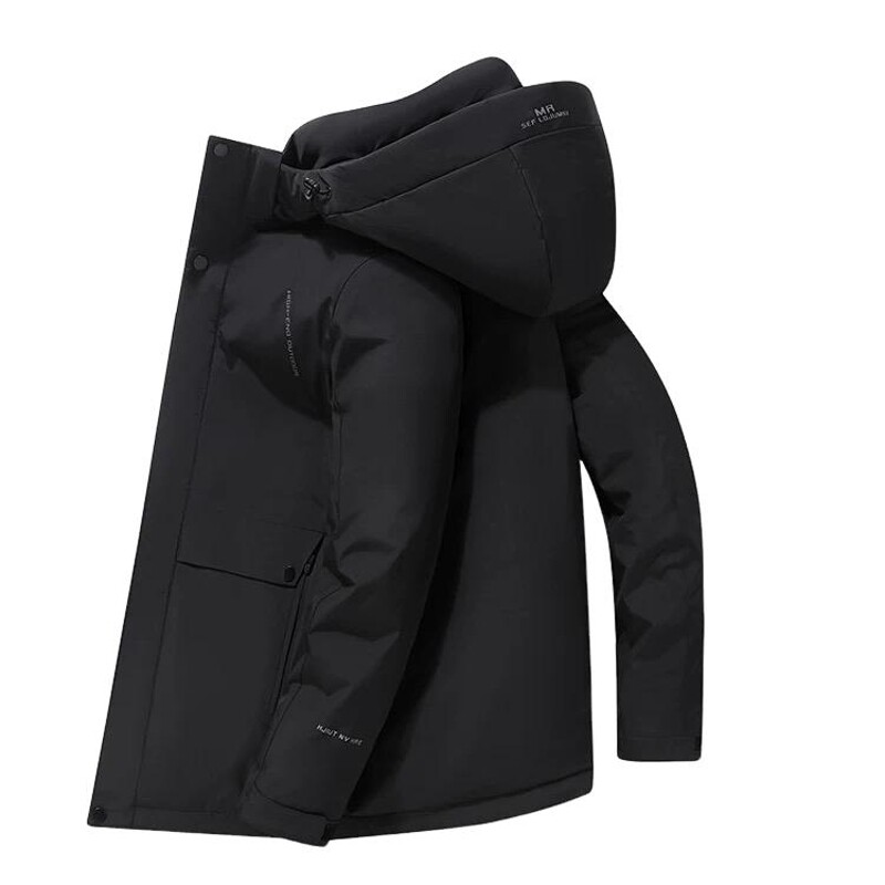 羽绒服男中长款连帽中老年爸爸父亲冬装大码保暖外套YR6905P130,男装羽绒服,星座1410（原1902A）