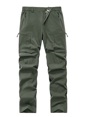 男士休闲裤户外春秋薄款百搭透气多袋裤登山工装冲锋裤子K2599P55