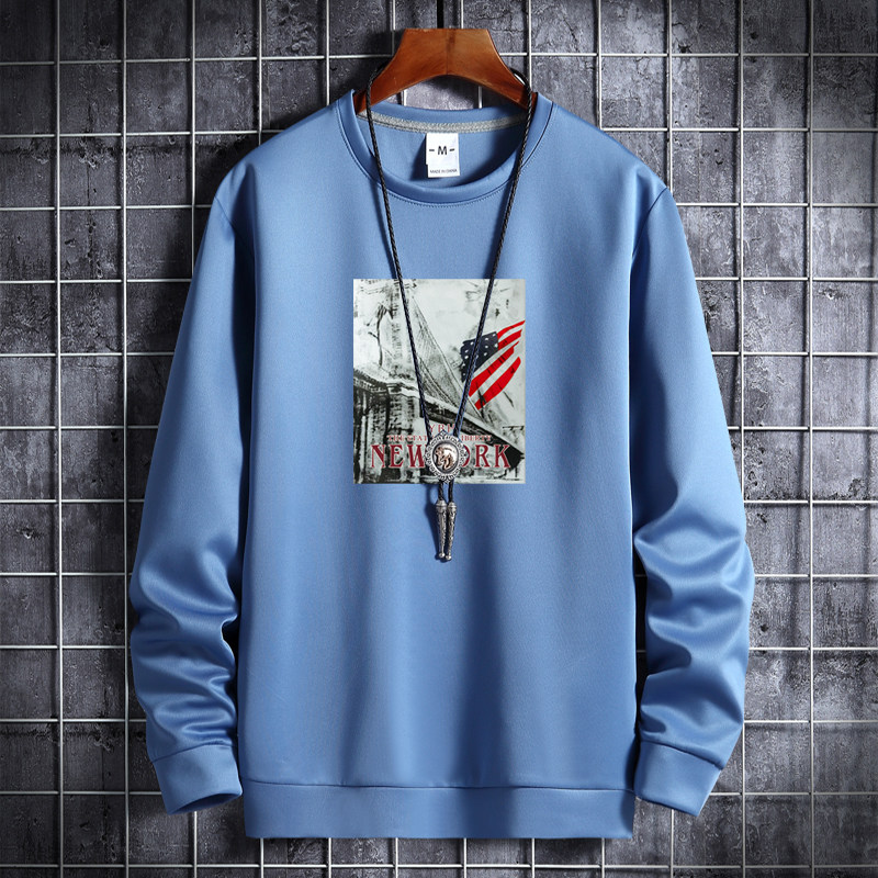 Korean hip hop jacket with round neck for men in autumn