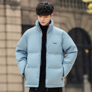 GENIOLAMODE美式羽绒服男女同款冬季保暖情侣PU皮棉衣百搭面包服图片