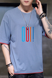 新款韩宽松短袖t恤男士半袖纯棉加肥假两件T恤DT1005-OOL-P20，男装T恤，星座1410（原1902A）