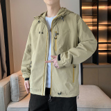 春秋新款男女中性机能口袋连帽防水冲锋潮流休闲夹克JK2512P78，男装夹克，星座1410（原1902A）