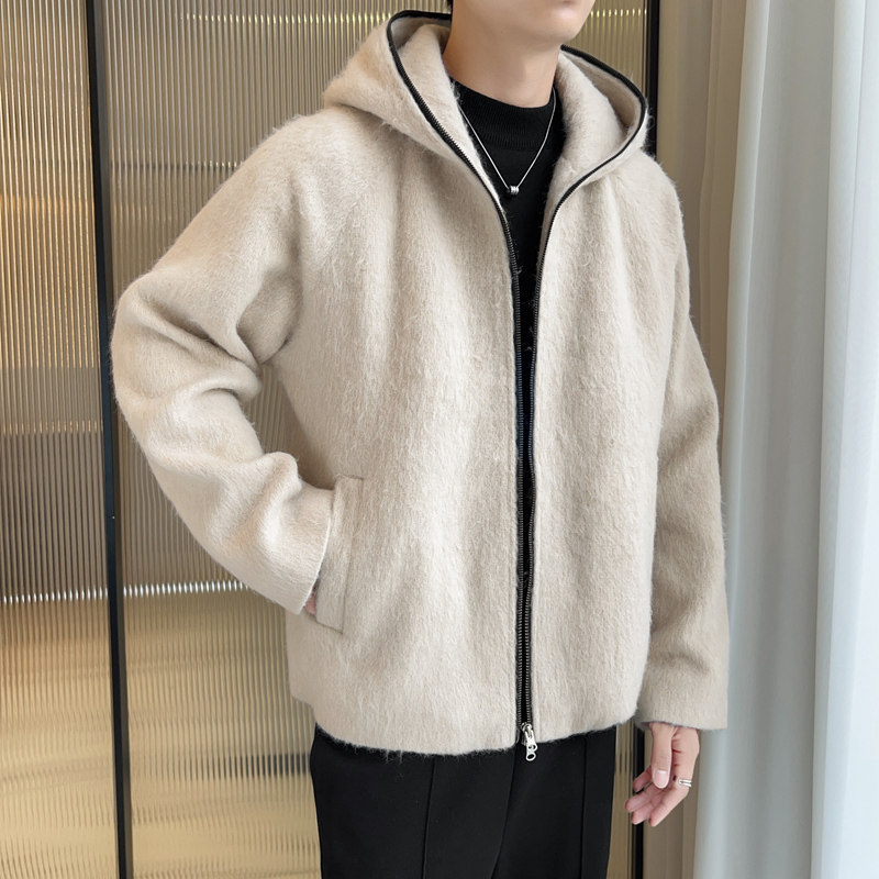 秋季夹克外套男休闲外套情侣款潮牌宽松百搭毛呢夹克JK2563P85,男装夹克,星座1410（原1902A）