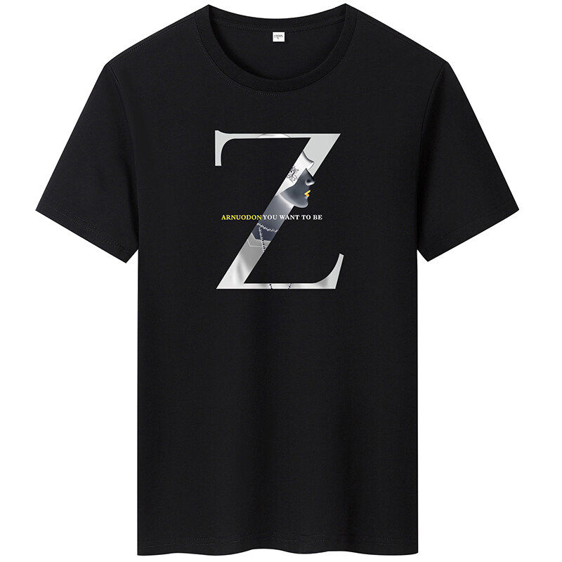 夏季男士短袖t恤潮流潮牌宽松纯棉加肥加大码2022 DT4108-海Z-P16图片