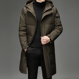 中老年户外羽绒服男外套新工作服装爸爸装长款过膝加厚YR866P100，男装羽绒服，星座1410（原1902A）