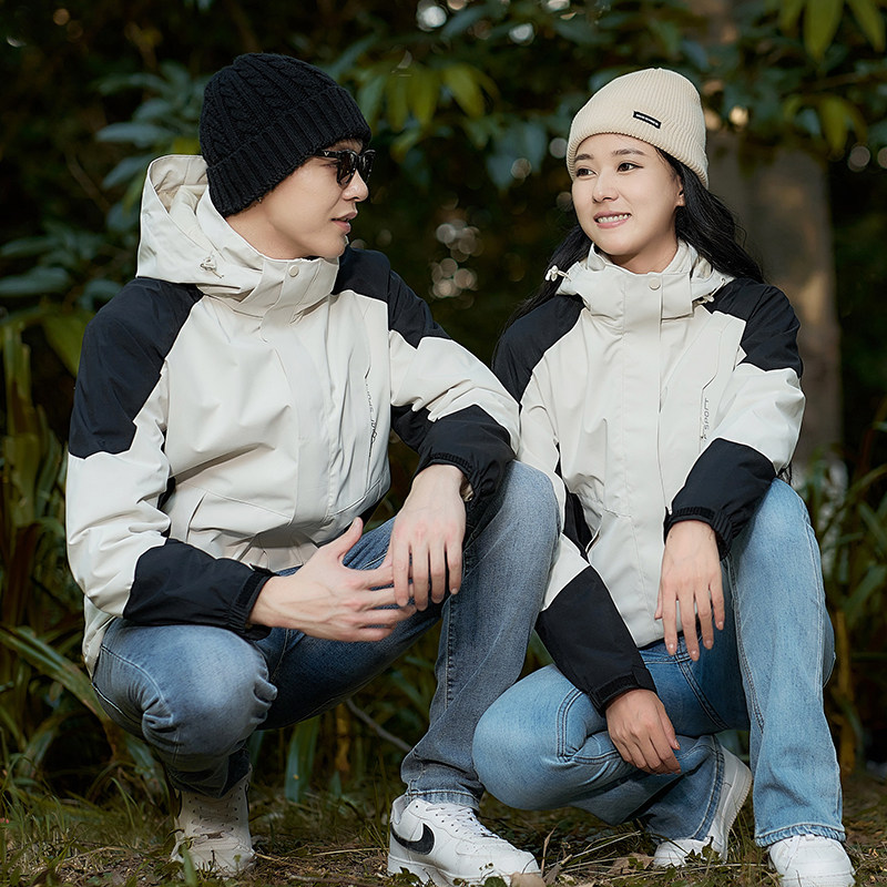 秋冬户外厚防风防水高品质冲锋衣男女款水貂绒三合一CF1818SP85,男装夹克,星座1410（原1902A）